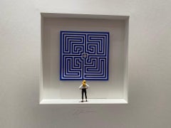 It's A Long Way II - contemporary art in boxes artwork by Volker Kuhn minimalist