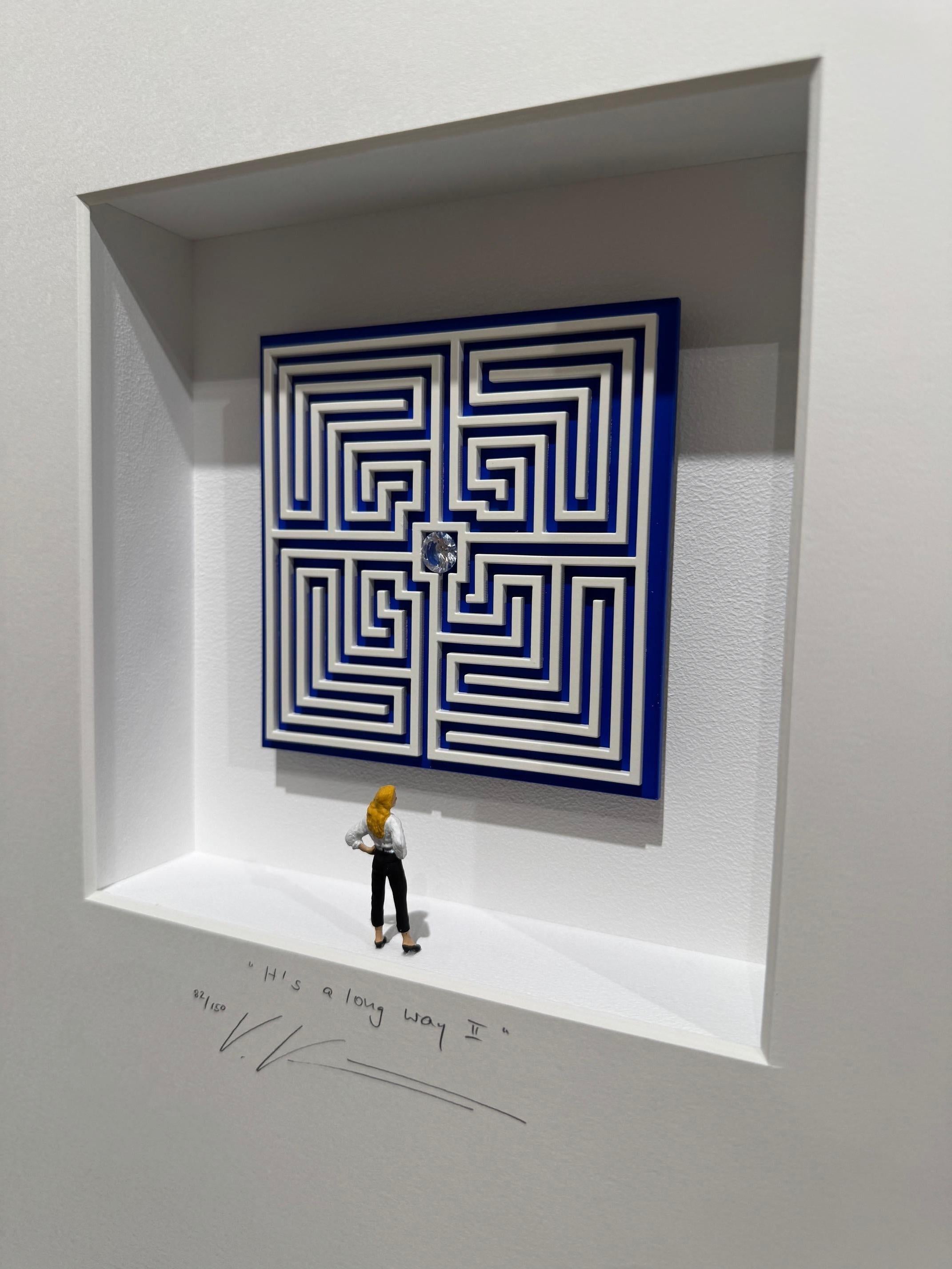 It's A Long Way II - contemporary art in boxes artwork by Volker Kuhn minimalist For Sale 7