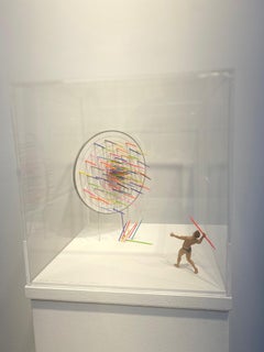 Javolin Thrower - mixed media art work, contemporary, minimalist sculpture 