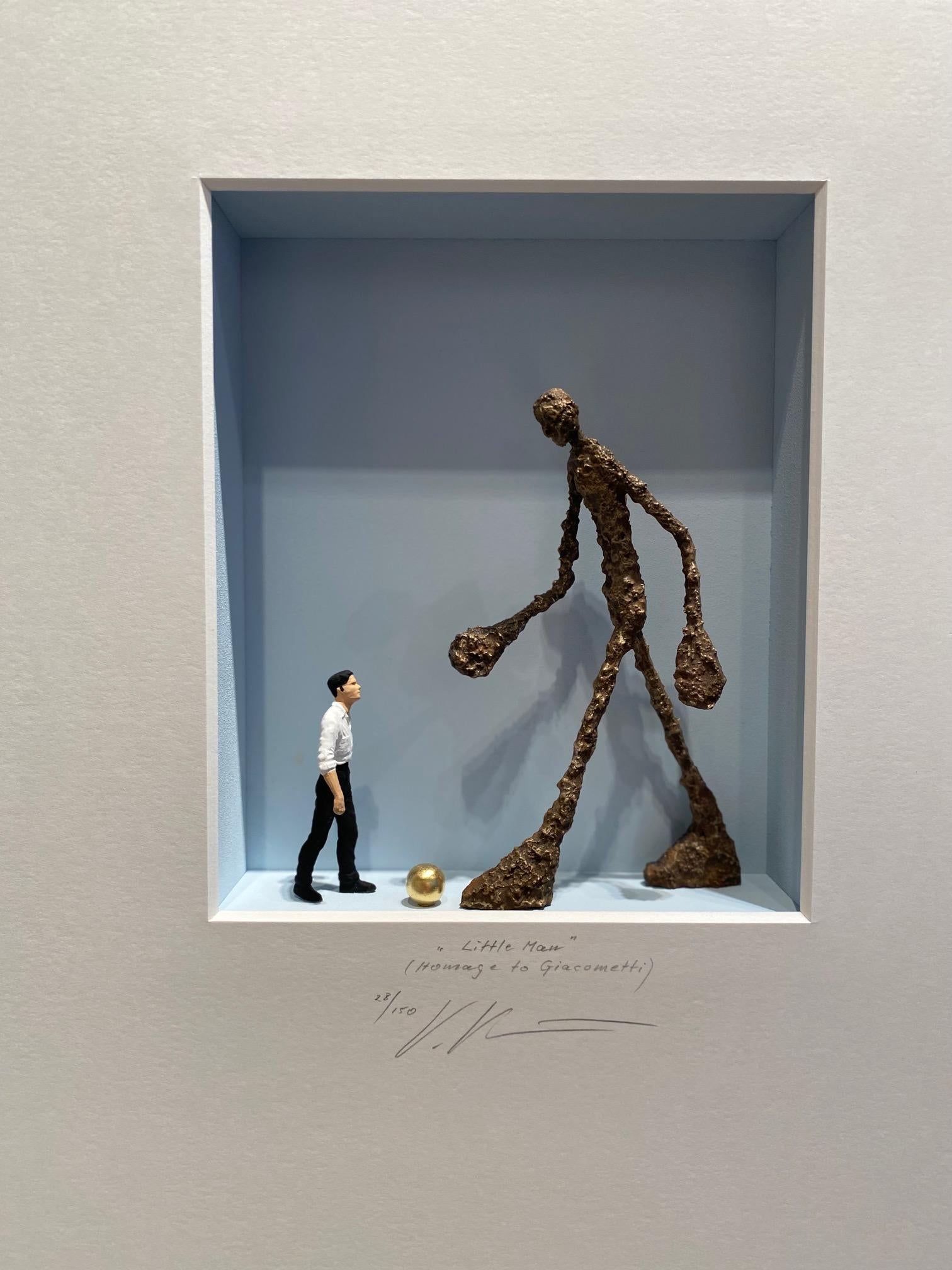 Little Man - Homage to Giacometti minimalist artwork by Volker Kuhn 1