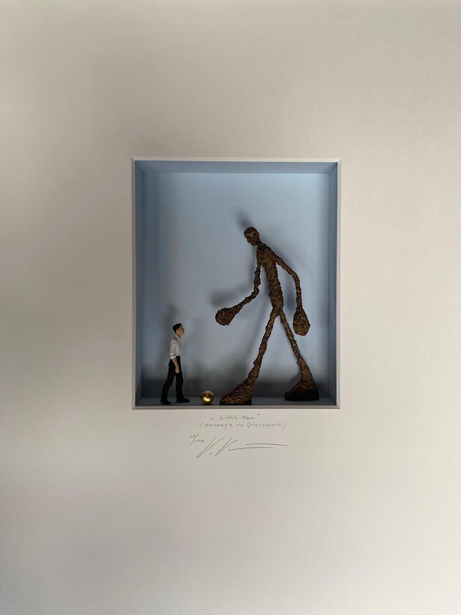 Little Man - Homage to Giacometti minimalist artwork by Volker Kuhn 3