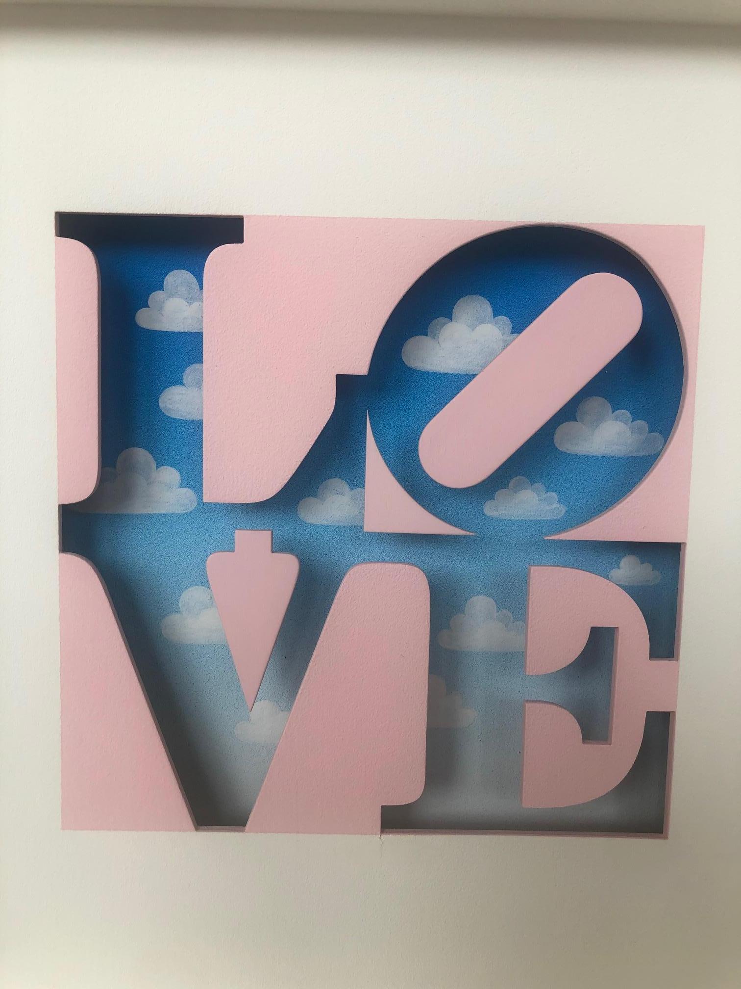 Love is in the Air (Homage to Indiana) contemporary art in boxes by Volker Kuhn For Sale 1