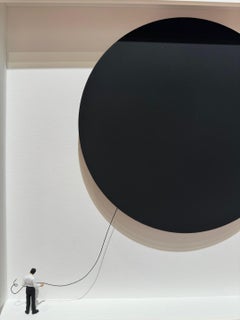 Malewitsch está pensando - obra de arte abstracto contemporáneo, homenaje a Malewitsch