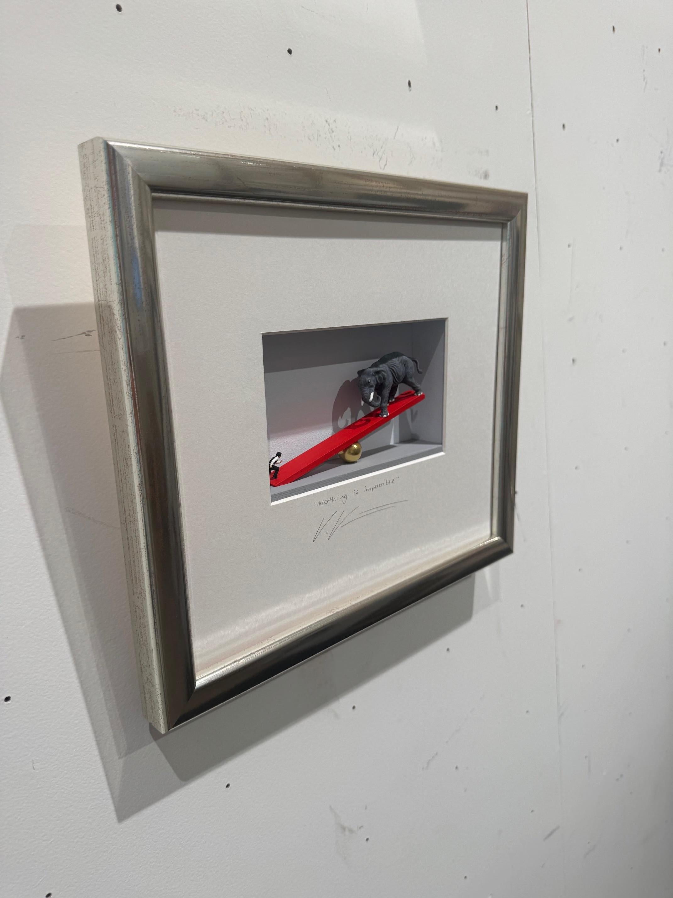 Rien n'est impossible - œuvre d'art contemporaine minimaliste originale de Volker Kuhn en vente 7