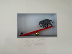 Nothing is Impossible - originales zeitgenössisches minimalistisches Kunstwerk von Volker Kuhn