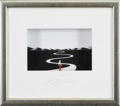 On the Right Track - contemporary art in box person walking towards their future