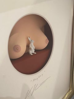 Playboy - original contemporary sexy minimalist art work by Volker Kuhn