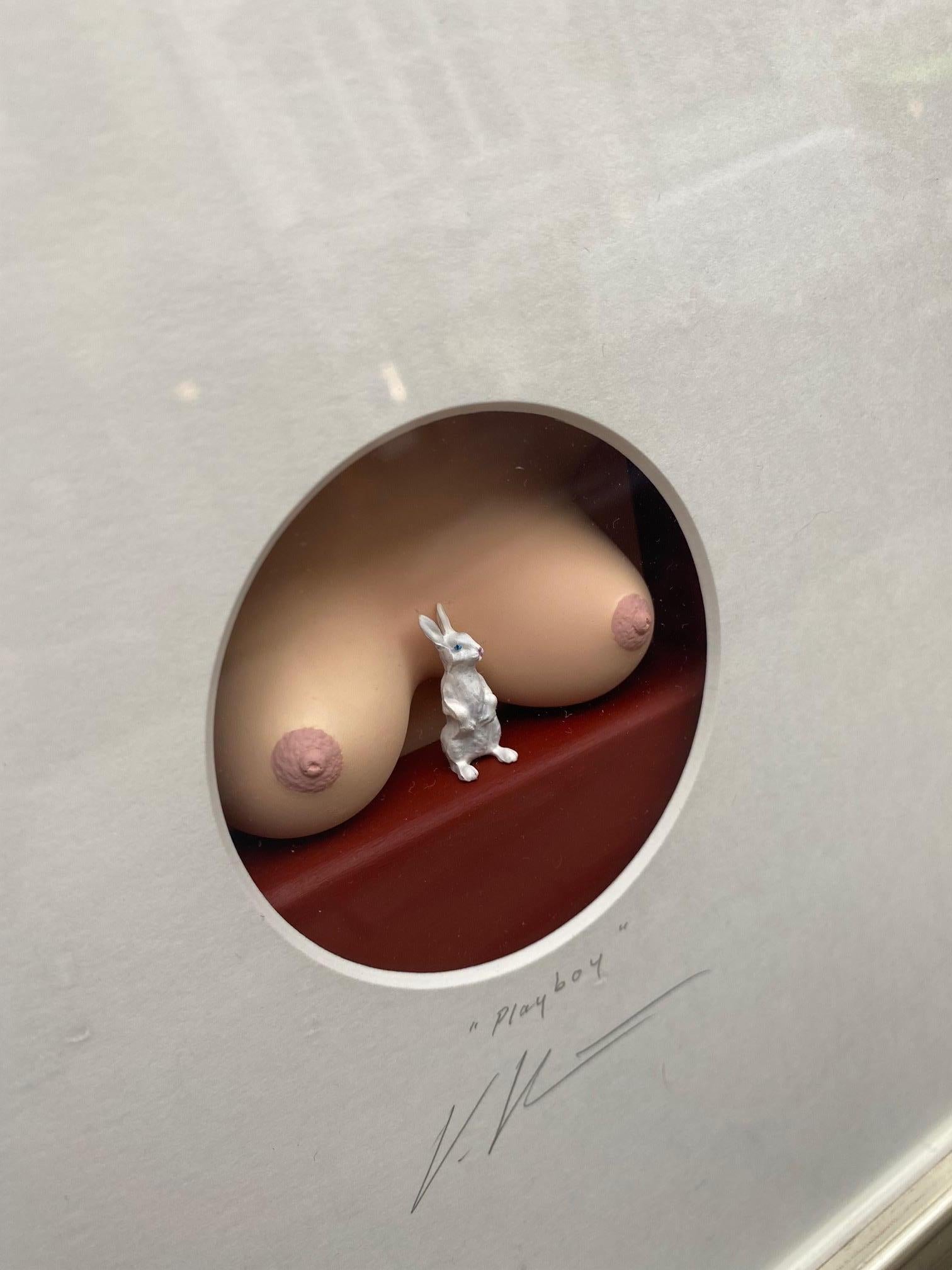 Playboy - opera d'arte contemporanea sexy e minimalista originale di Volker Kuhn in vendita 4