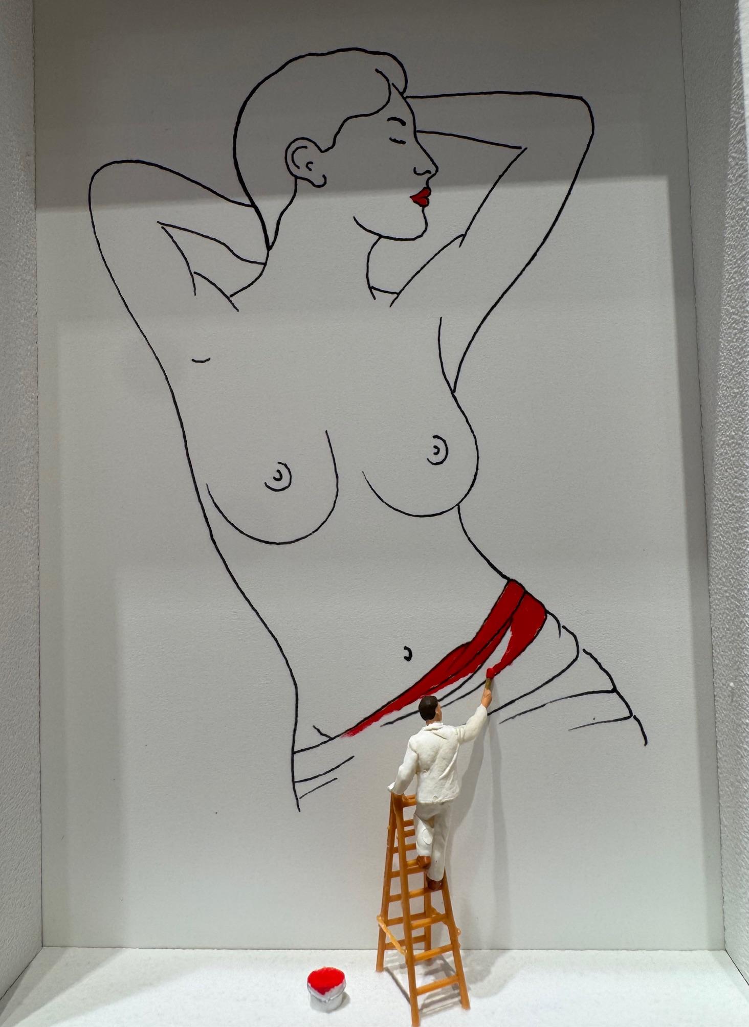 Estudio - arte minimalista contemporáneo en cajas acto retrato Volker Kuhn