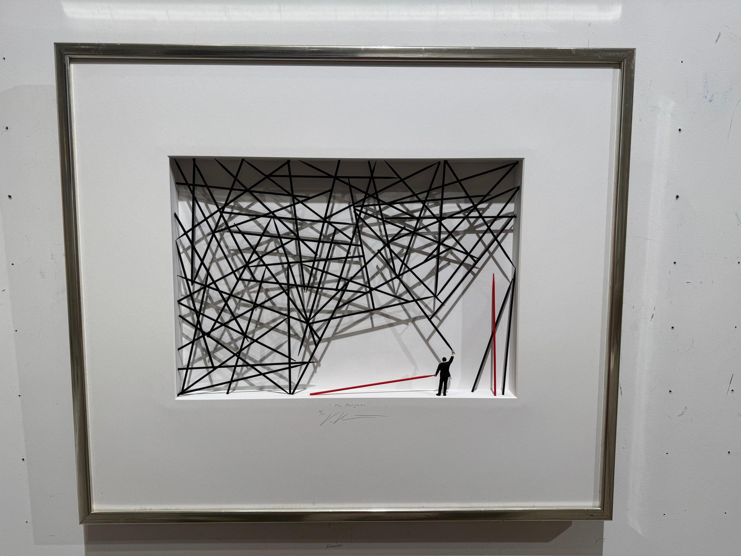 The Designer - contemporary, minimalist original design artwork by Volker Kuhn For Sale 7