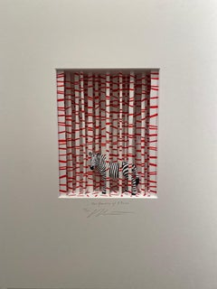 El Jardín de Buren- obra de arte contemporáneo, diseño homenaje a Daniel Buren Zebra