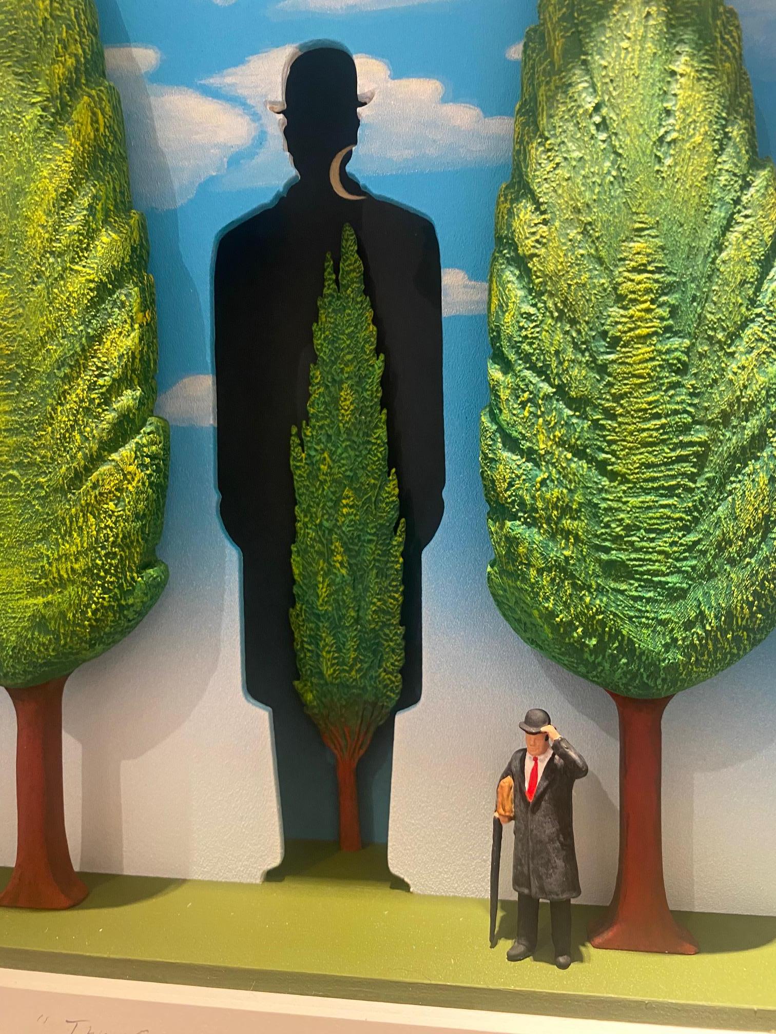 The Garden of Magritte (Le jardin de Magritte) - œuvre d'art contemporaine hommage au surréalisme belge  en vente 1
