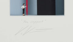 The Support (female) - contemporary original art in boxes artwork by Volker Kuhn