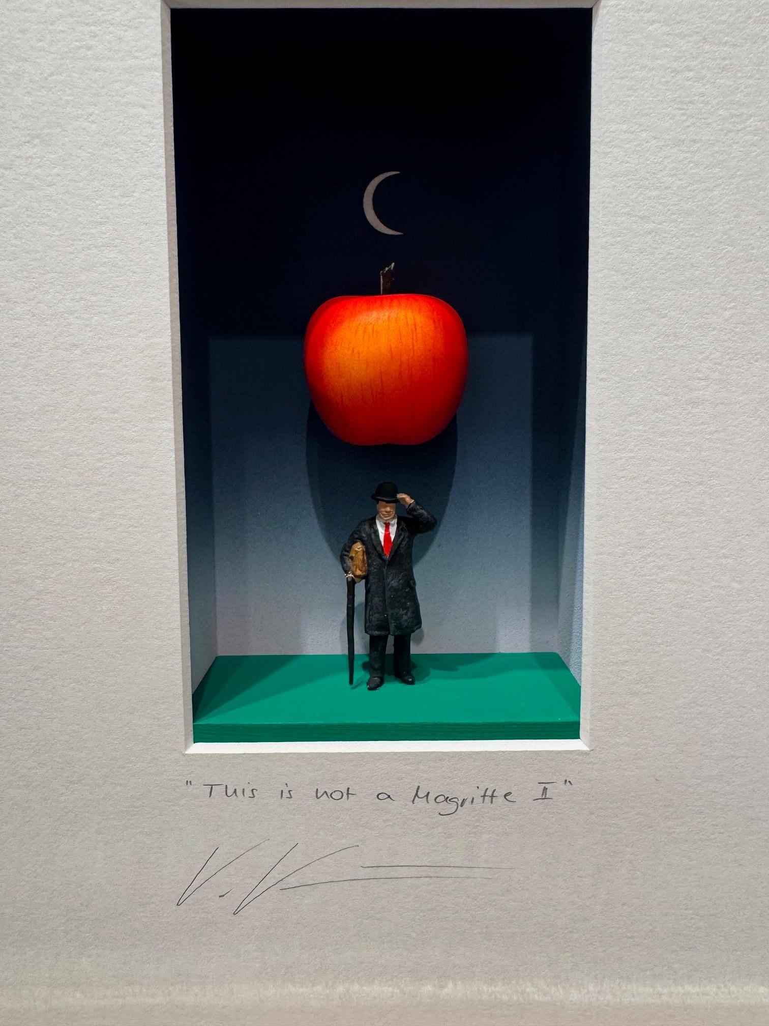 This is not a Magritte II - zeitgenössisches Kunstwerk, Hommage an Magritte-Gemälde im Angebot 3