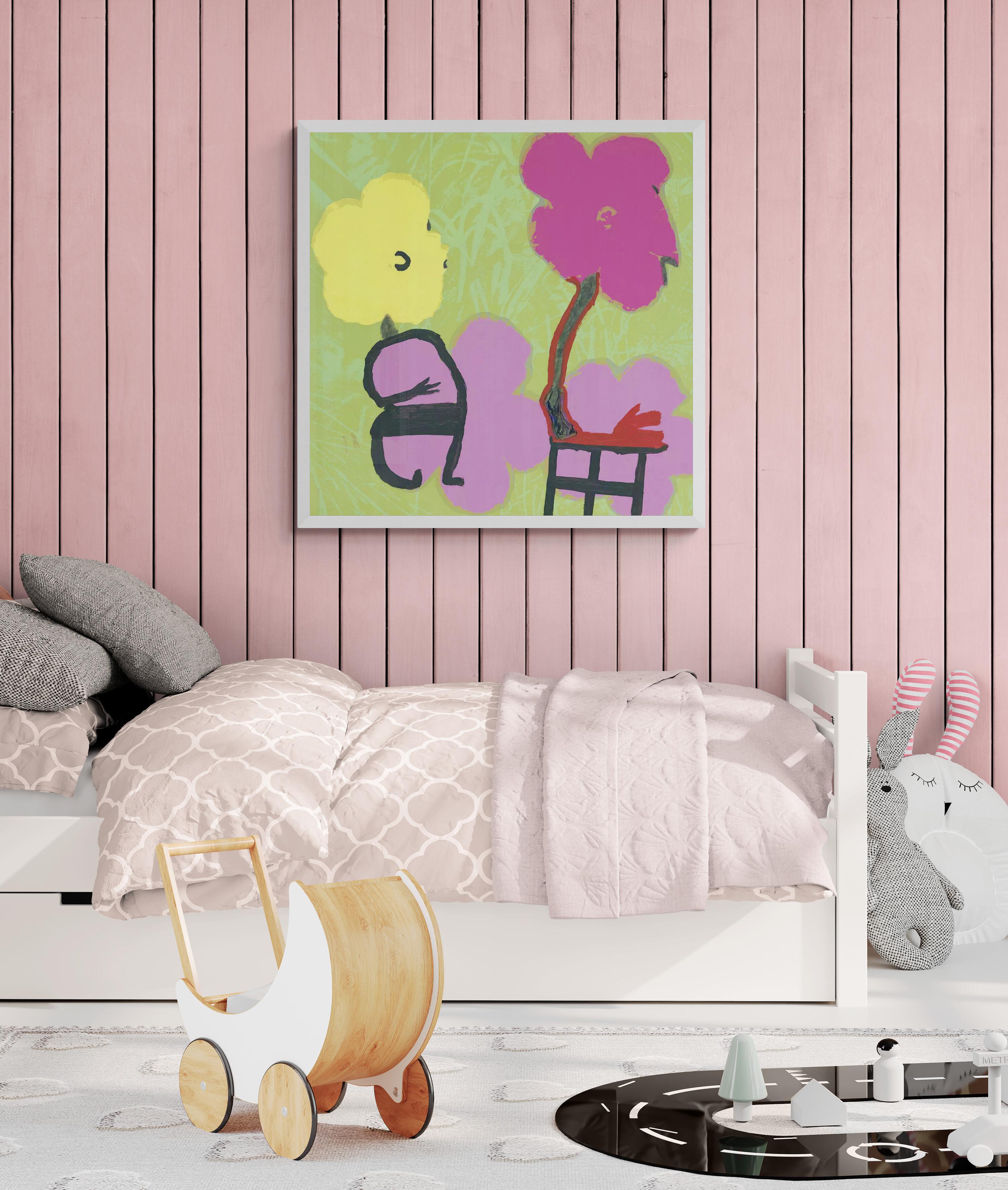 Volkmar Schulz-Rumpold
Blumenmonster
Mixed Media on Screen Print
2019
35.82 x 35.82 inches (91 x 91 cm)
Edition: Unique
Signed by hand, verso
COA provided

Volkmar Schulz-Rumpold was born on March 19, 1956, in Berlin, Germany. From 1974 to 1981, he