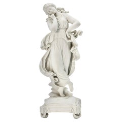 Volksfest Richard Eckert Figura danzante in porcellana di bisquit Vintage 1894