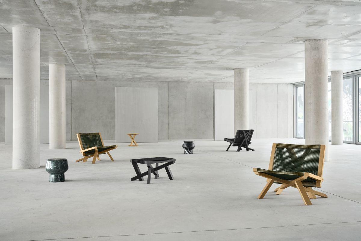 Oak Volkshaus Lounge Chair by Herzog & de Meuron For Sale