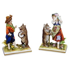 Volkstedt Porcellain Figuren Kinder mit Bären