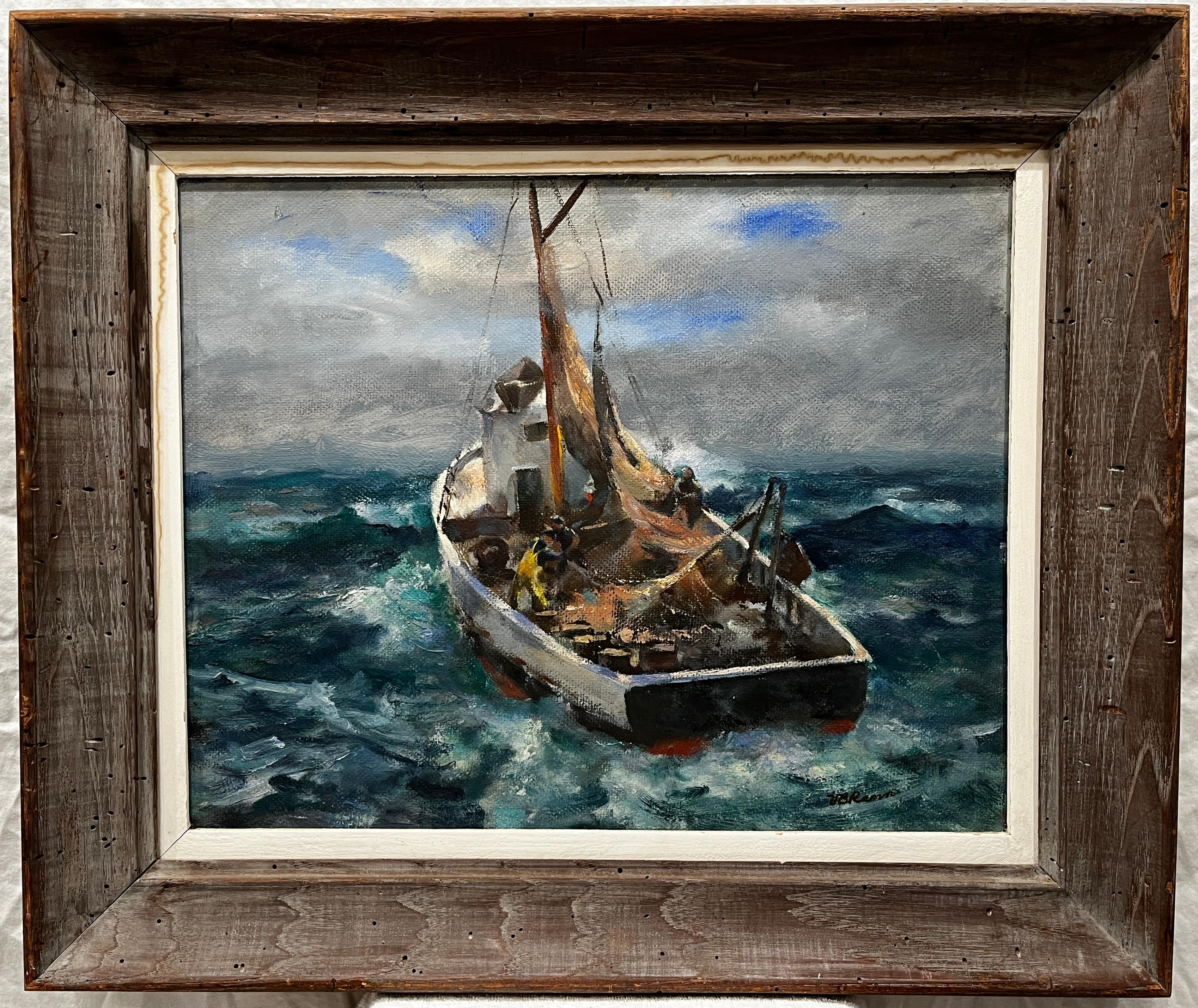 Boat to Sea - Painting by Vollian Rann