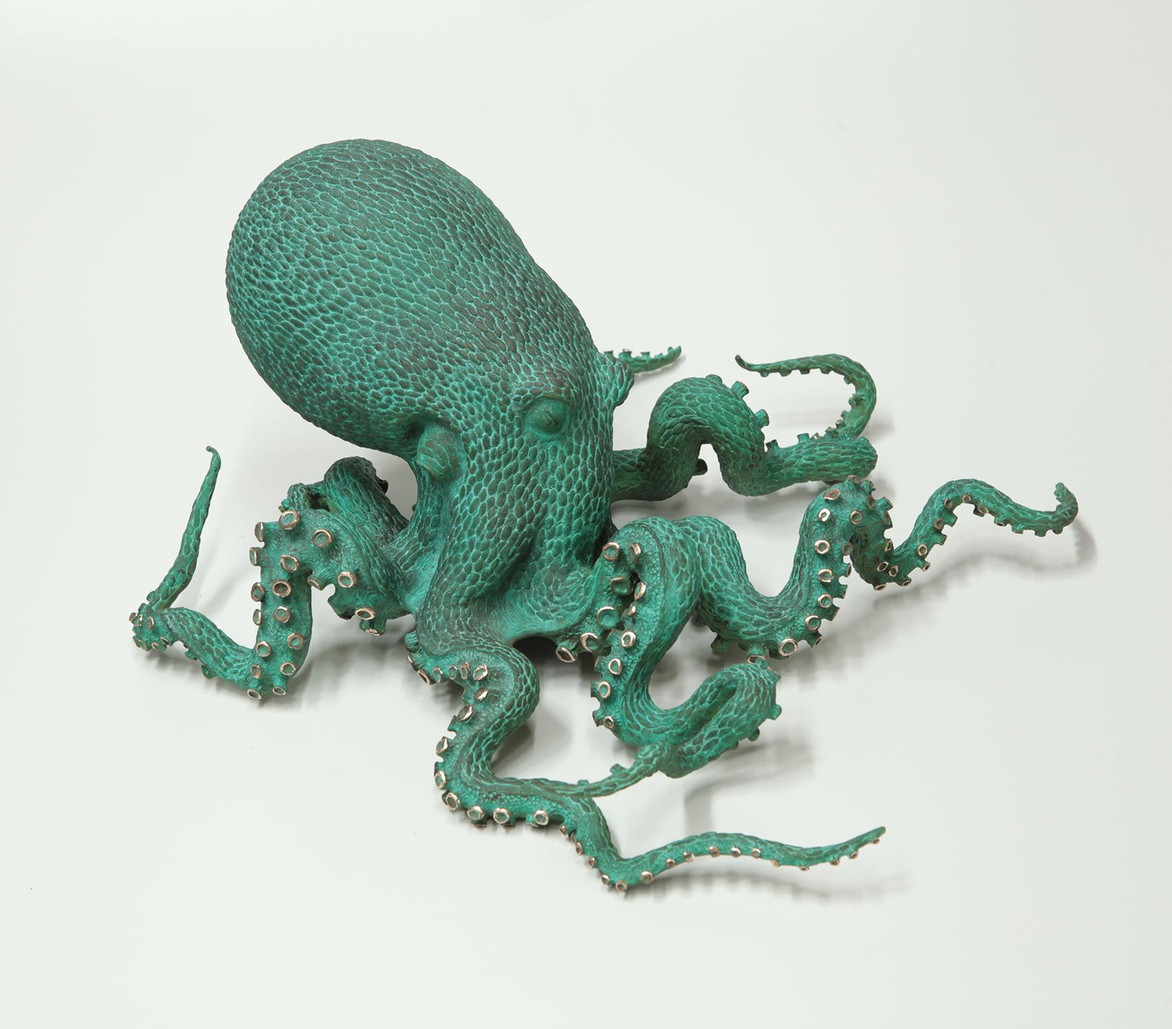 Volodymyr MYKYTENKO Figurative Sculpture - Octopus Sculpture - Limited Edition of 12, 7\12