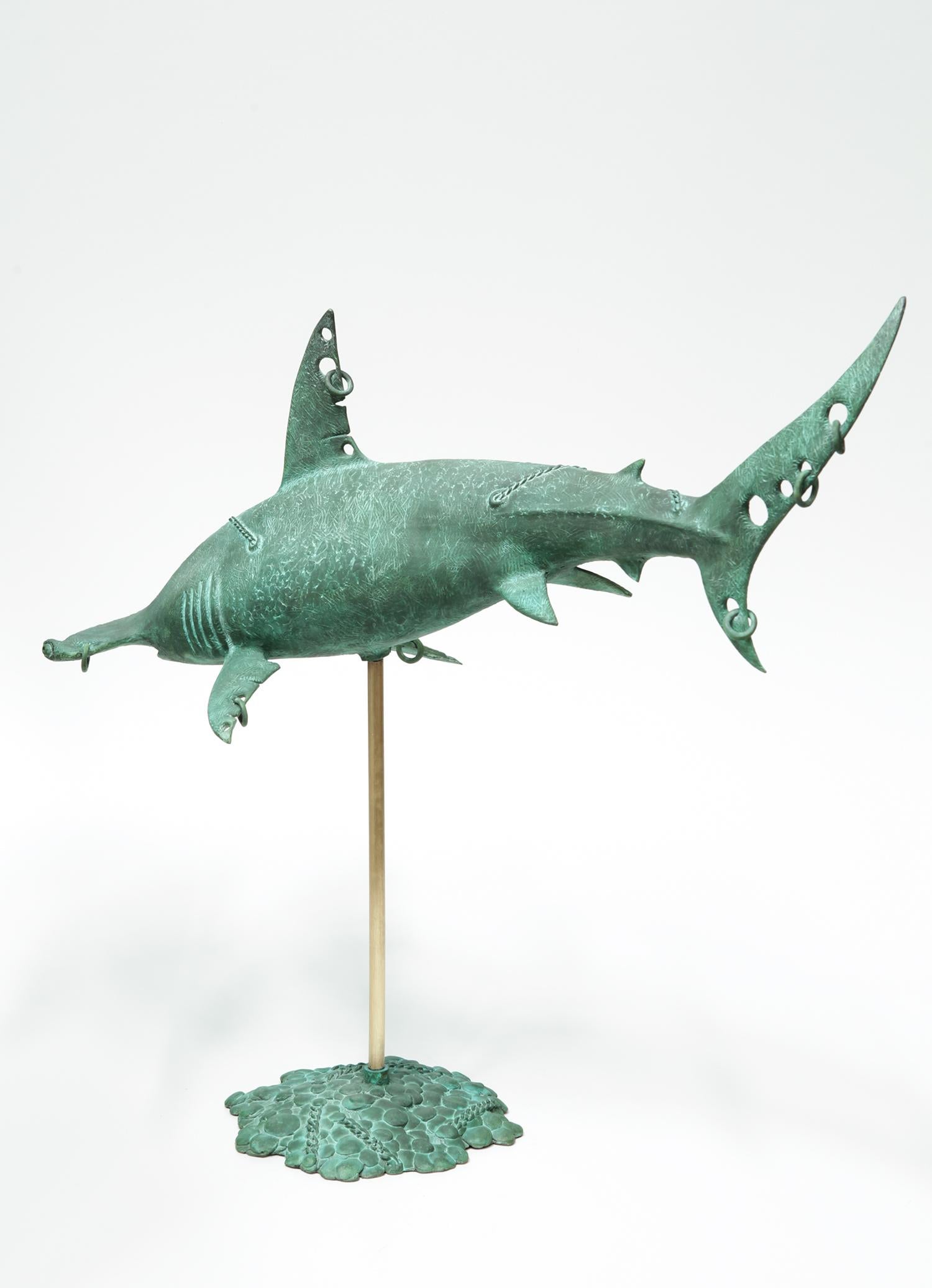 Shark Hammer - Limited Edition of 12, 5\12 - Contemporary Sculpture by Volodymyr MYKYTENKO