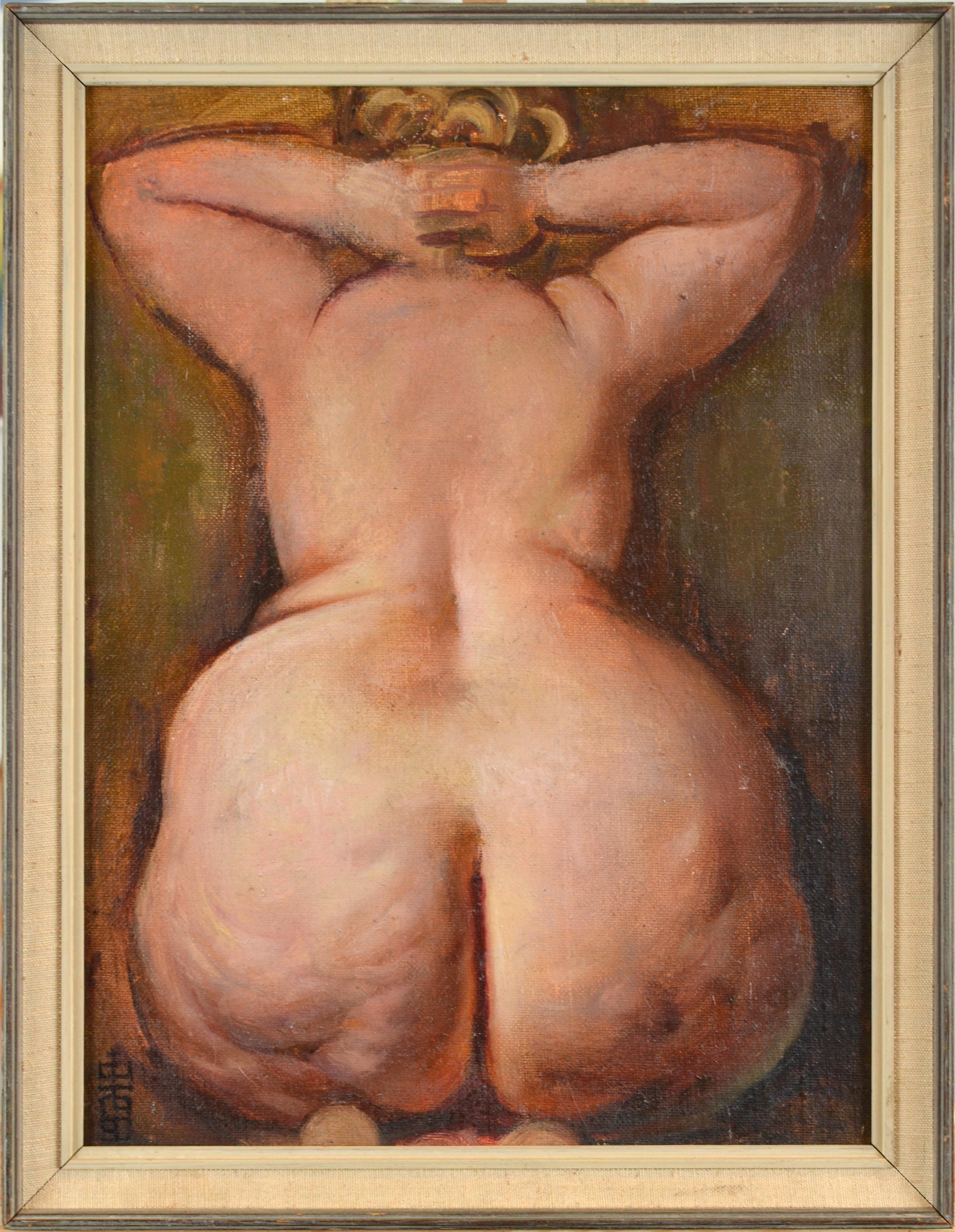 Akt, Leinwand/Hartfaserplatte/Öl, 30x40 cm, 1990 im Angebot 1