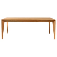 Table de salle à manger minimaliste Volpi travaillée en bois naturel 