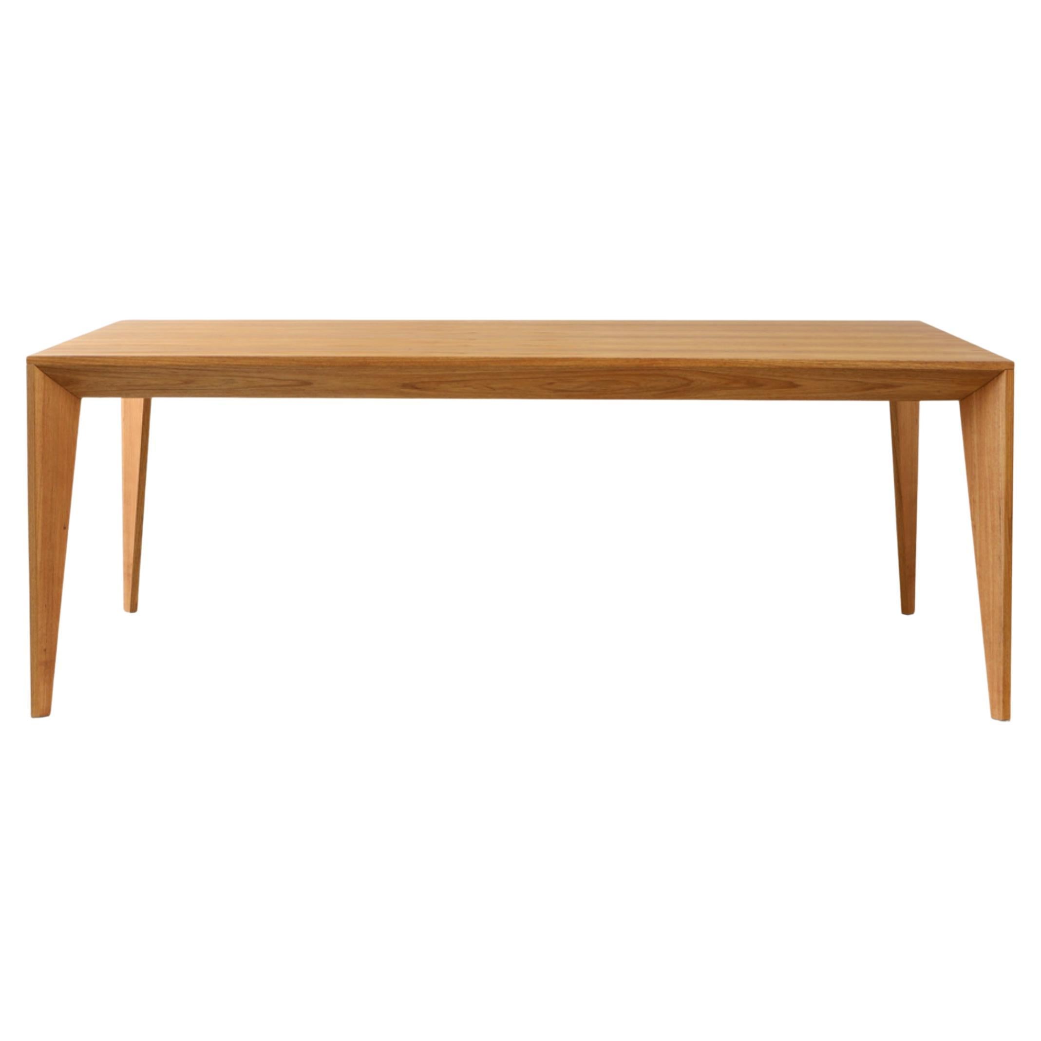 "Volpi" Minimalist Dining Table in Wood Natural 