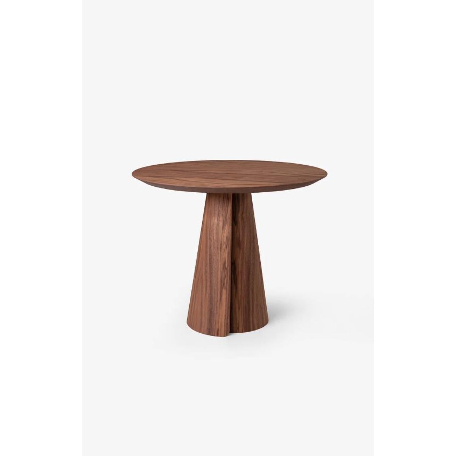 Volta Side Table 70 by Wentz
Dimensions: D 70 x W 70 x H 55 cm
Materials: Wood, Plywood, MDF, Veneer, Steel


The Volta table references nature in its impermanence. The detail on the base suggests natural movements and refers to nature's