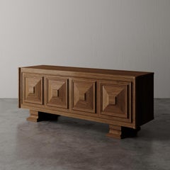 „Voltaire“ Sideboard aus gemaserter Eiche von Christiane Lemieux