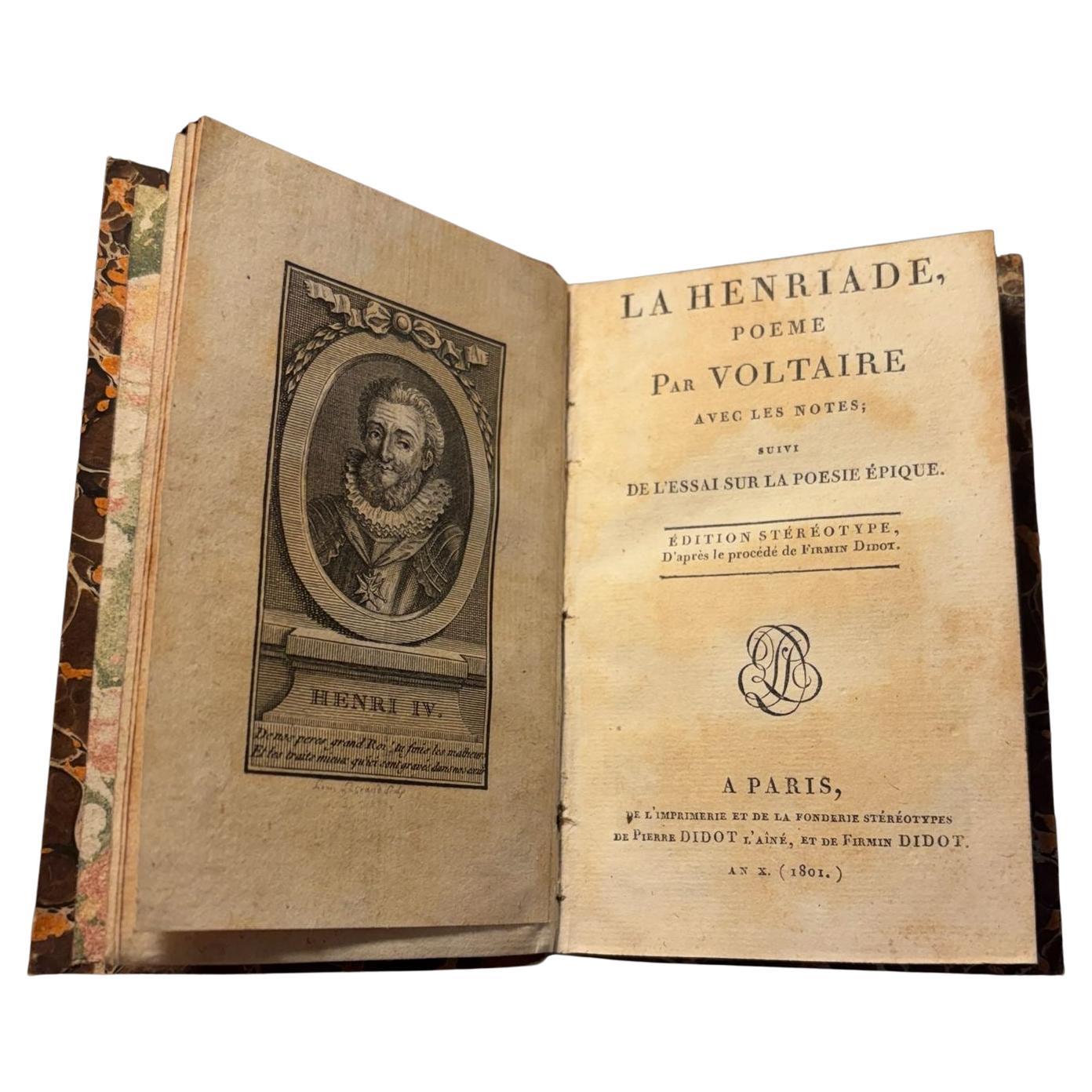 Voltaire - La Henriade et Épitres, Stances et Odes - Ensemble en deux volumes - Paris, 18 en vente