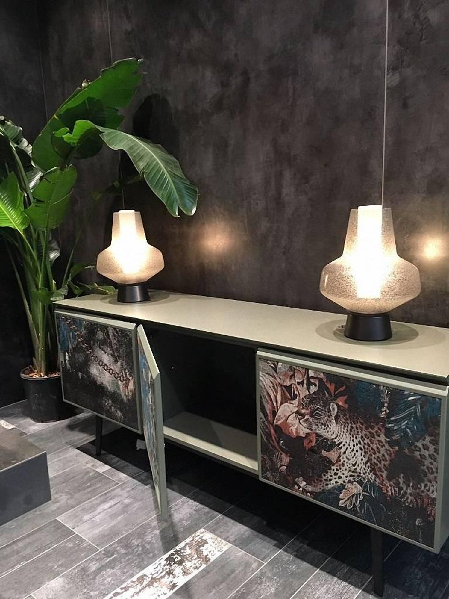 Voltaire Lacquered Top Three Fabric Covered Doors Cabinet Moroso For Sel