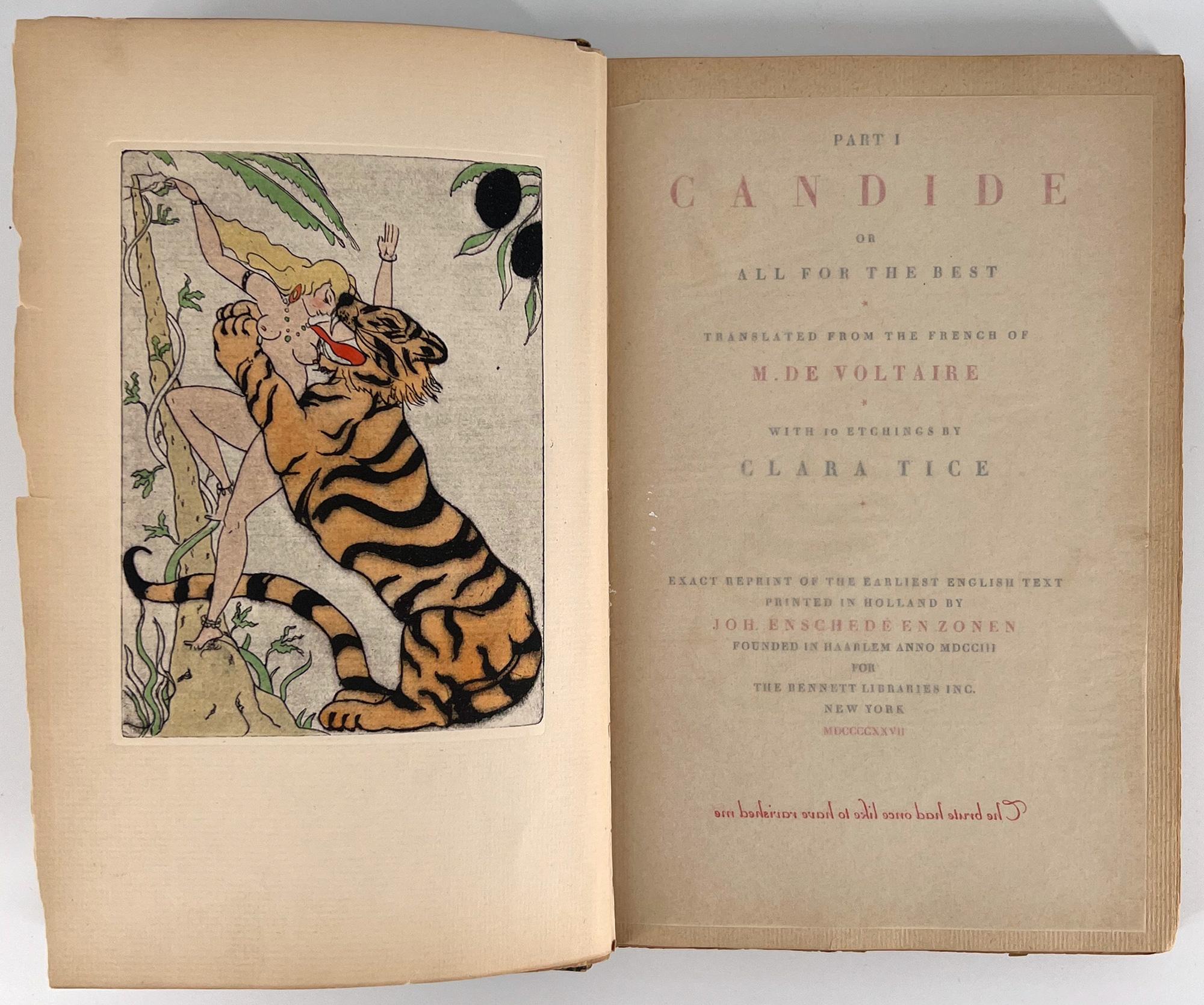 American Voltaire's Candide, Illustrated by Clara Tice For Sale
