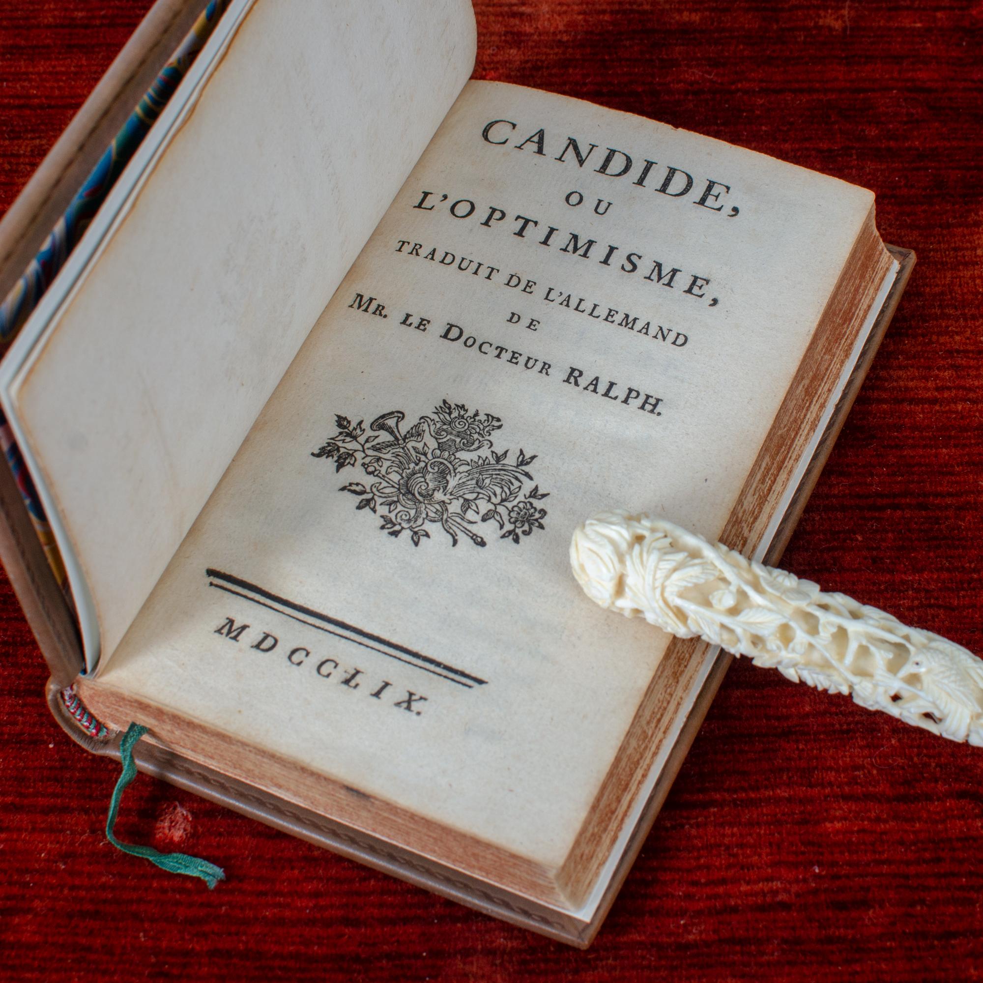 Swiss Voltaire's Candide True First Edition & First London Edition For Sale