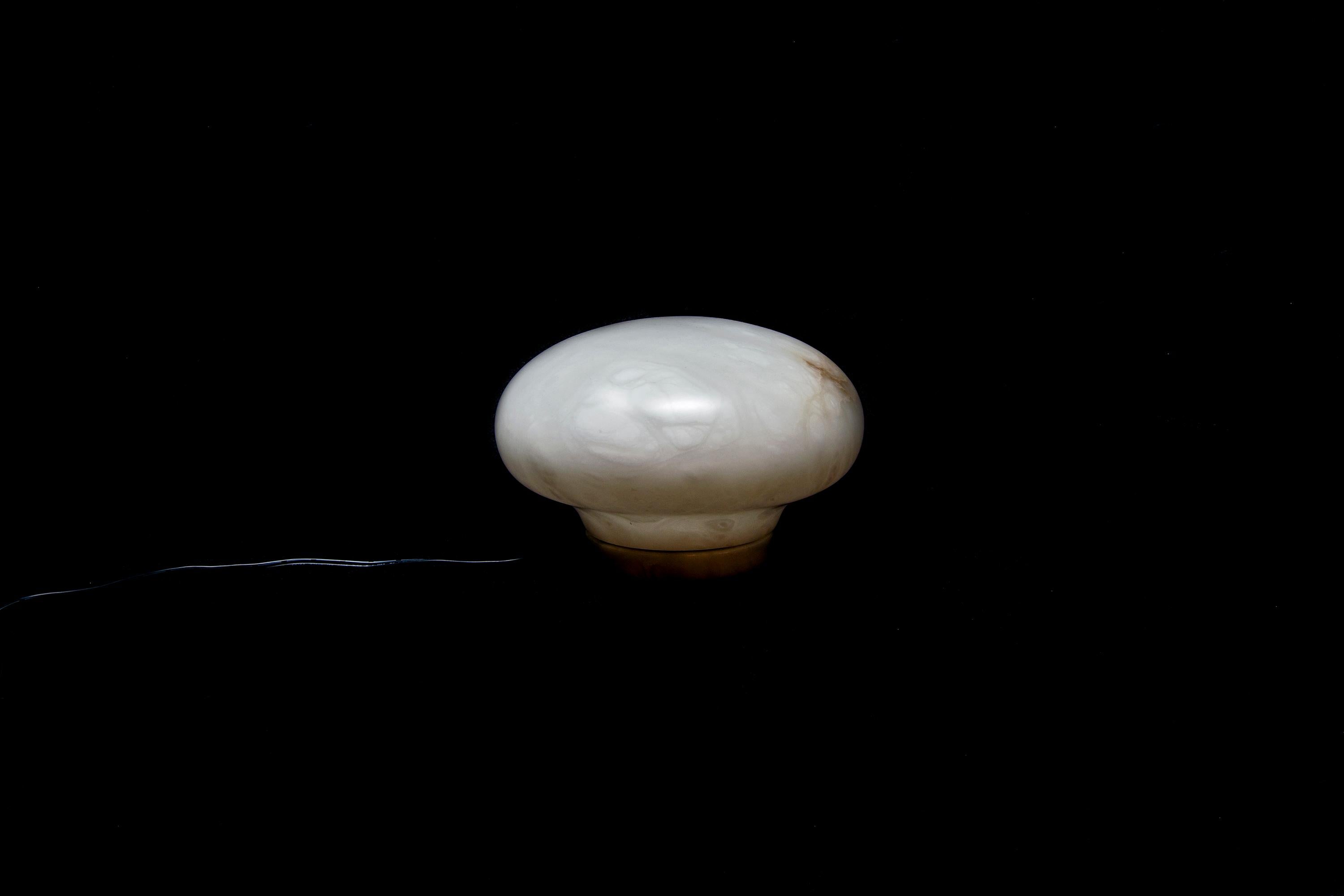 Italian Volterra Alabaster Battery Lamp 'Fuwas S'