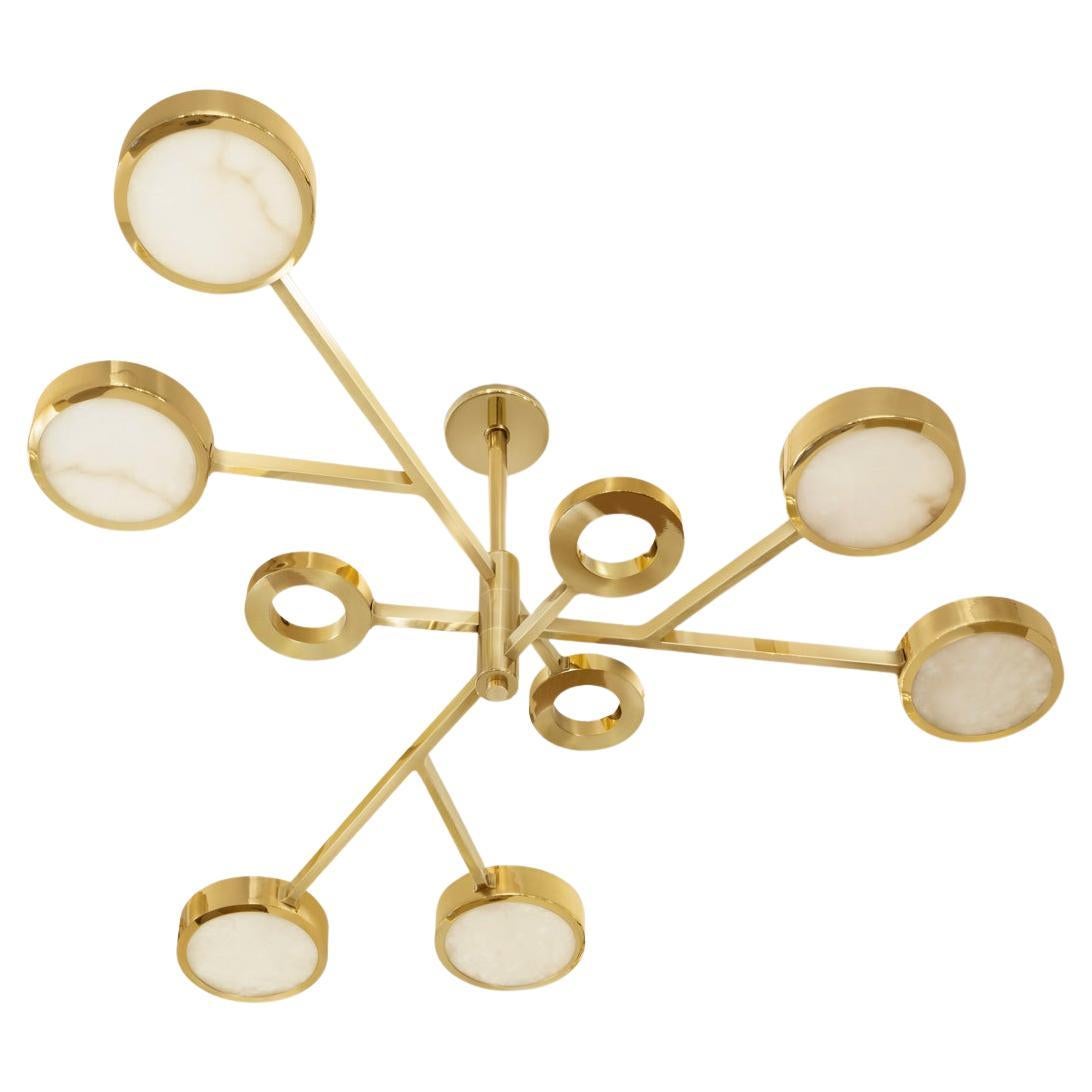 Volterra Ceiling Light by Gaspare Asaro-Polished Brass Finish For Sale