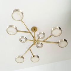 Plafonnier Volterra de Gaspare Asaro-Satin Nickel et finition laiton satiné