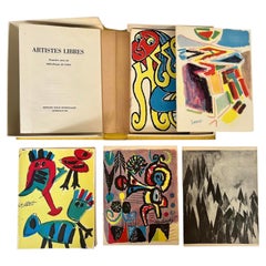 Volumes of lithographs from the Cobra Library, first series titled *De Frie Kunstner*