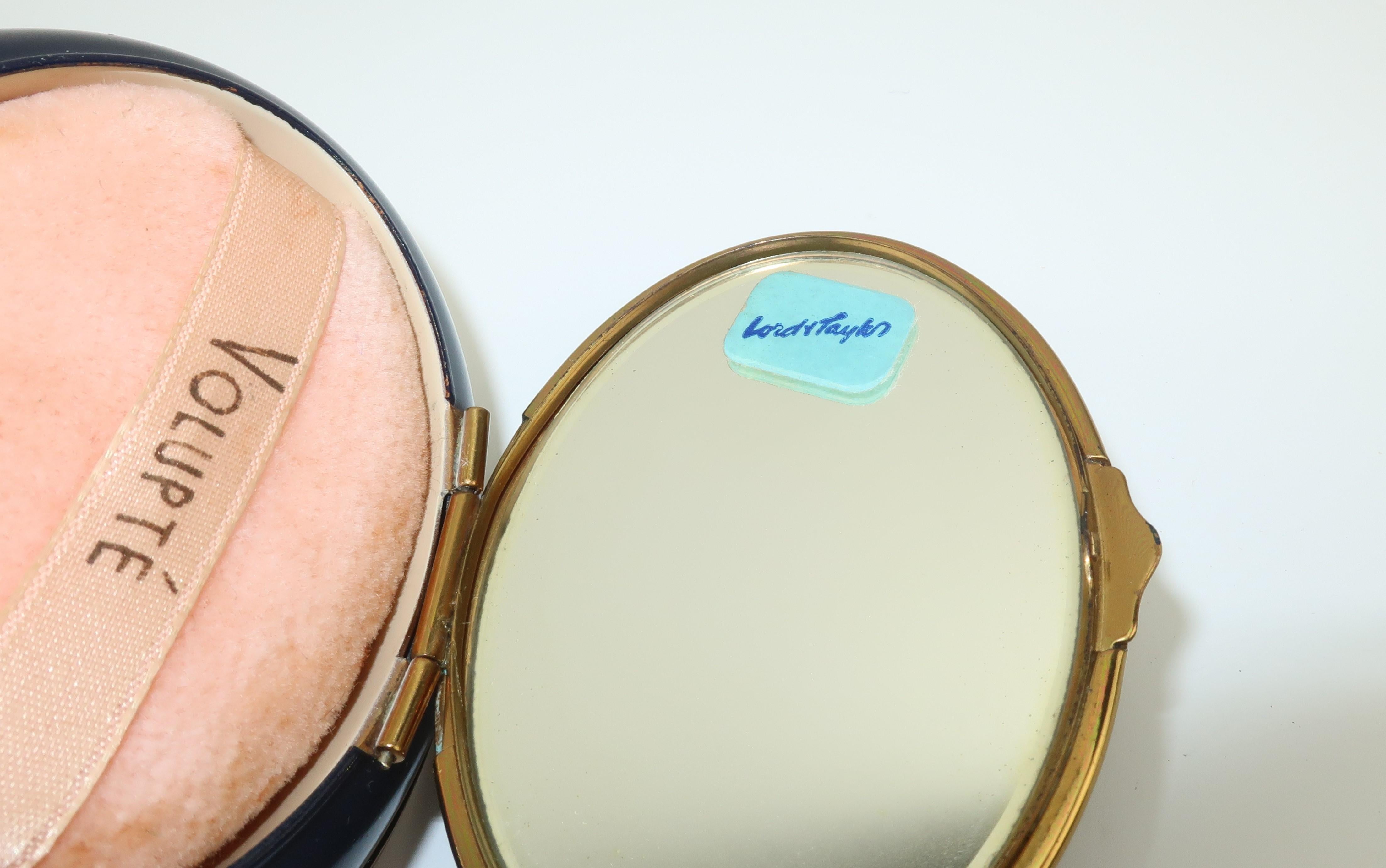 Volupte Mirrored Midnight Blue Compact, 1940's 3