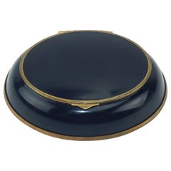 Vintage Volupte Mirrored Midnight Blue Compact, 1940's