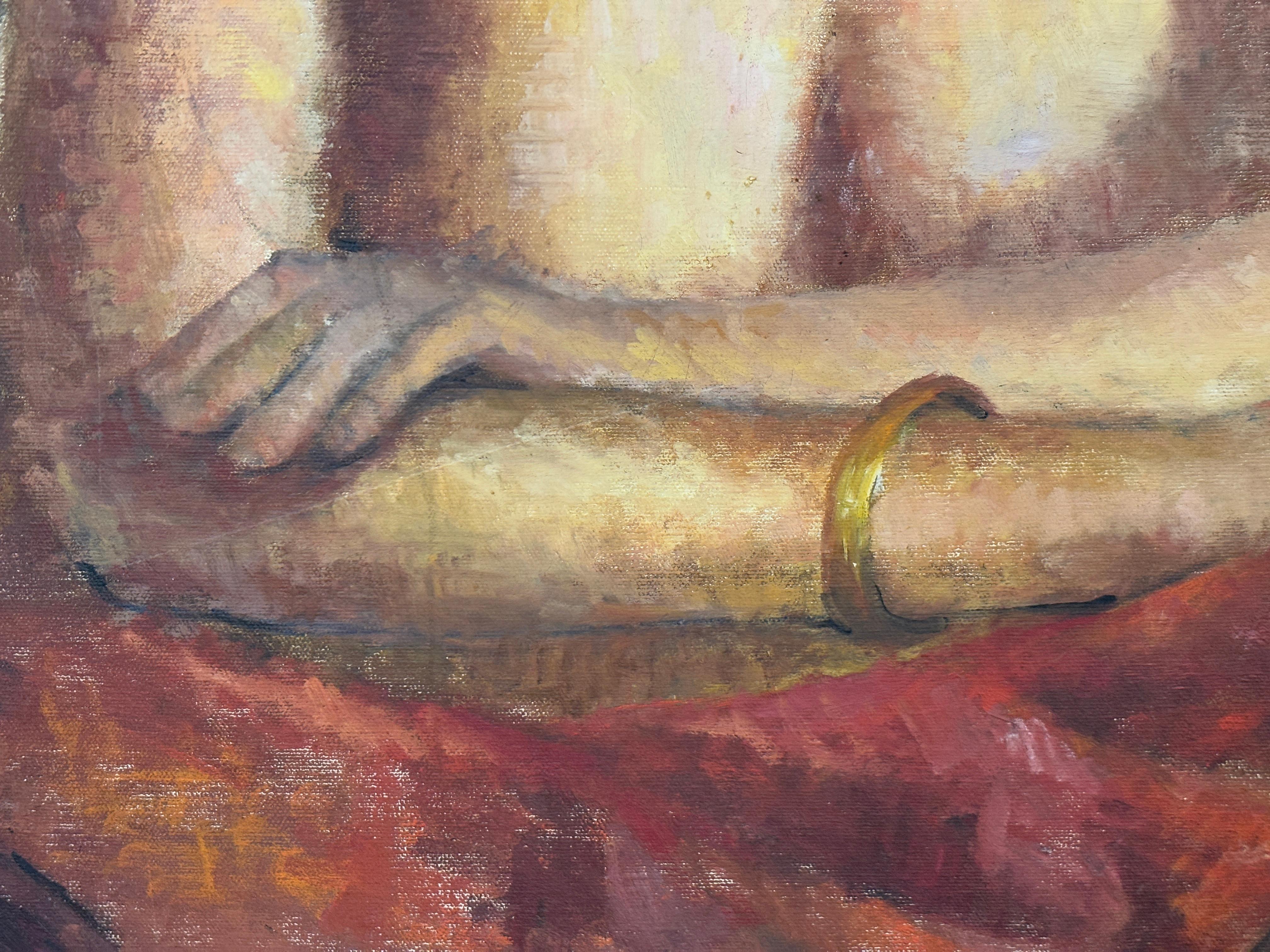 Retrato femenino voluptuoso sobre lienzo Lienzo en venta