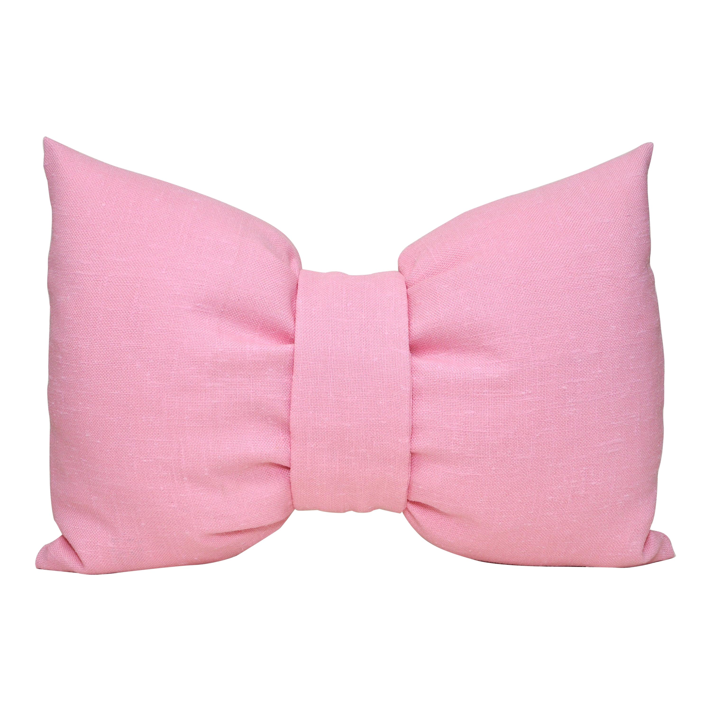 pink bow pillow