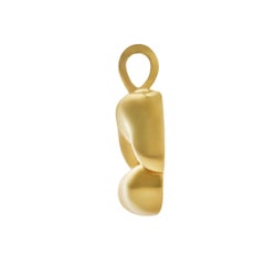 Voluptuous Lips Pendant in Solid 18K Yellow Gold