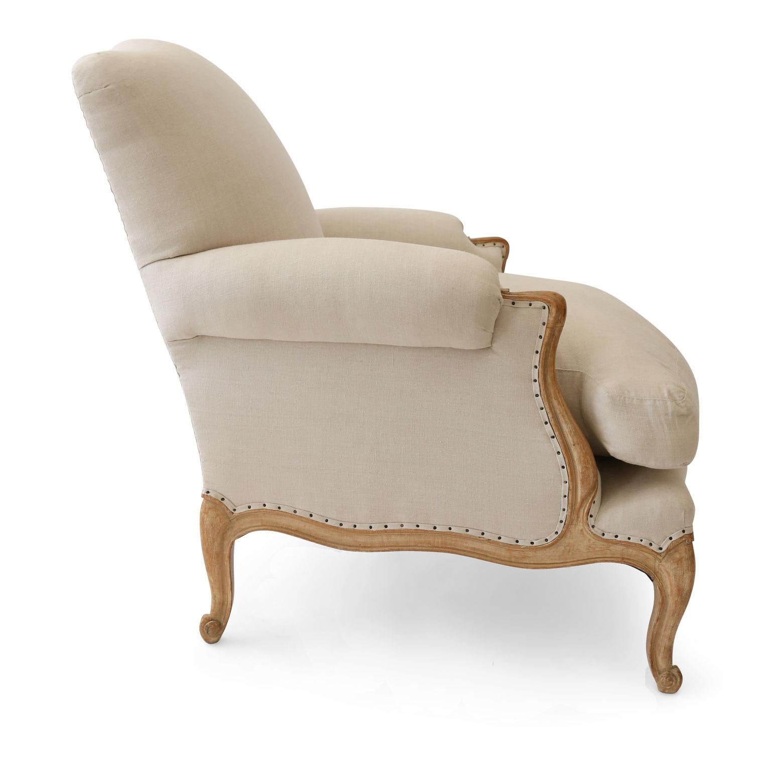 Hand-Carved Voluptuous Louis XV Bergeres