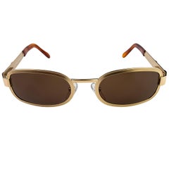 Von Furstenberg golden vintage sunglasses 80s