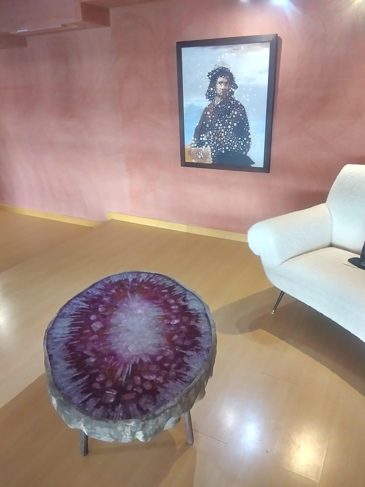 Von Pelt Atelier Contemporary Handmade Rare Geode Shape Meteorite Coffee Table In Good Condition In Madrid, ES