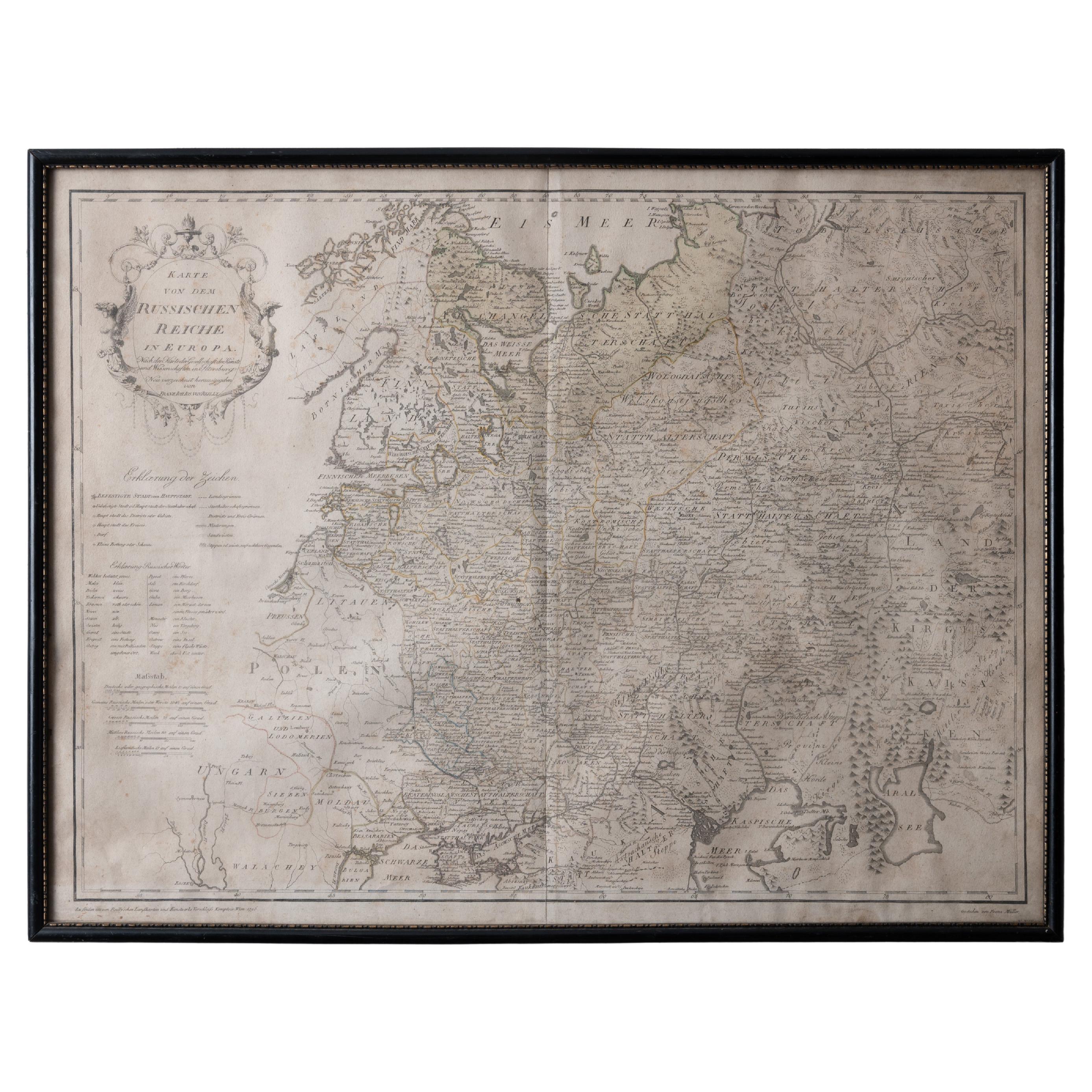 Von Reilly Karte des Russischen Kaiserreichs, 1796 im Angebot