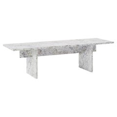 Vondel Coffee Table/Bench Handcrafted in African River Bed Marble