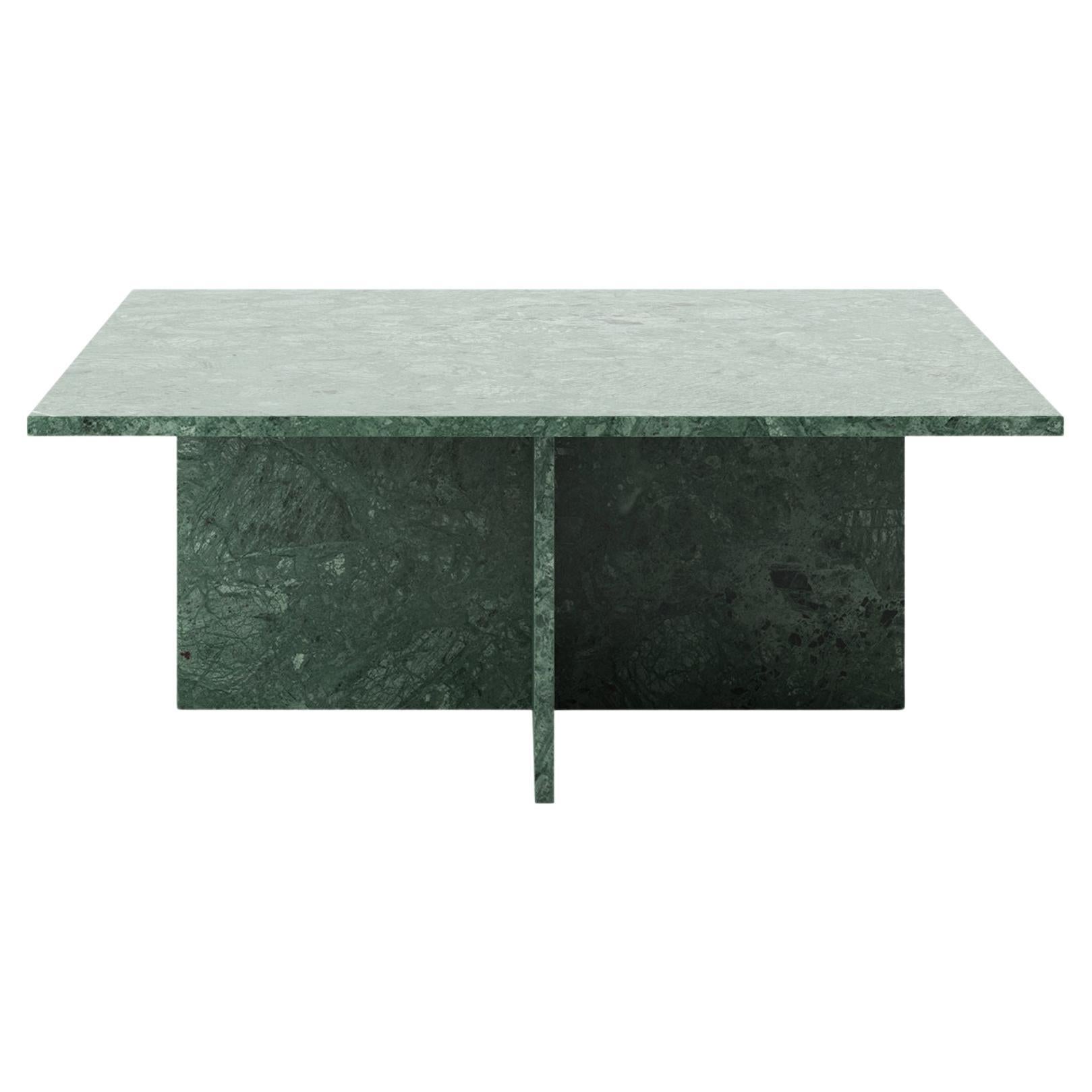 Vondel Square Table Handcrafted in Verde Guatemala For Sale