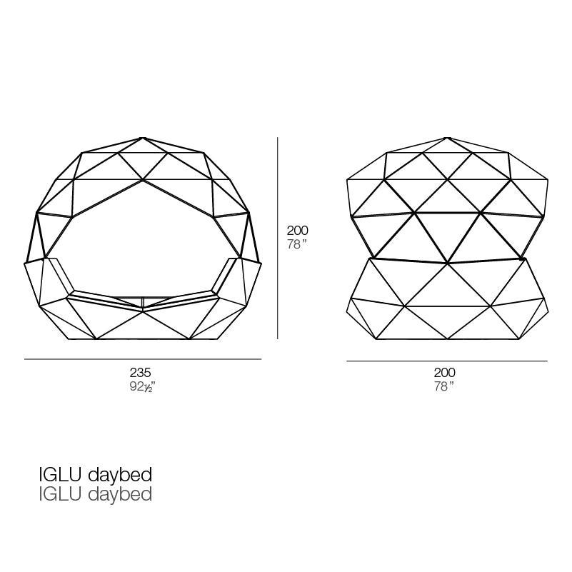 XXI secolo e contemporaneo Letto da giorno Vondom IGLU con piano in tessuto di Ramón Esteve - Colori laccati in vendita